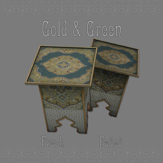 *pm* Oasis Side Table -  Gold & Green