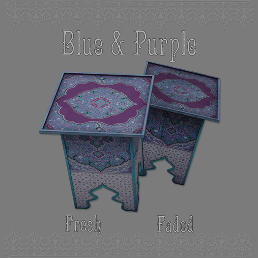 *pm* Oasis Side Table -  Blue & Purple