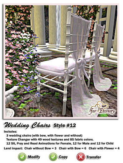 *VRD* Wedding Chair - Style #12