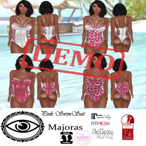 Majoras Pink SwimSuits Demo