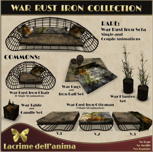 (BOX) War Rust Iron Planter Set
