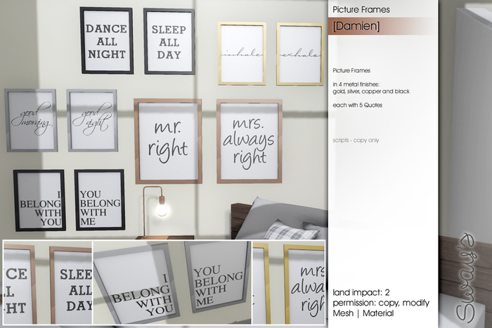 Sway's [Damien] Picture Frames