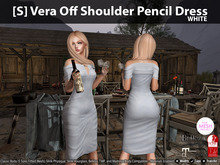 [S] Vera Off Shoulder Pencil Dress White