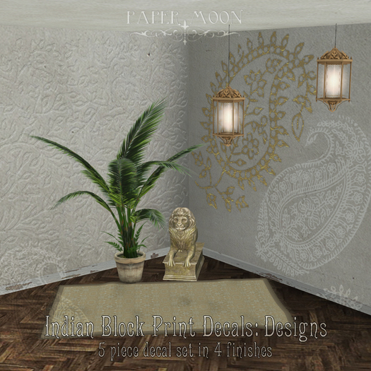 *pm* Indian Block Print Decals: Designs