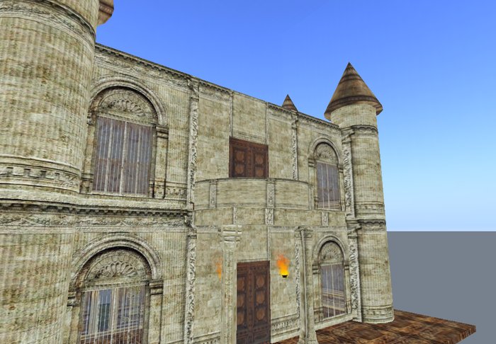 gold castle with interieur 
