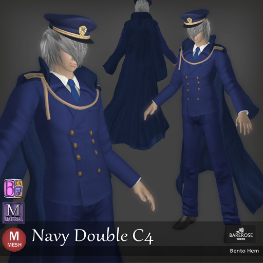 ::: B@R ::: Navy Double C4 (Bento Hem)