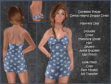 STRAPPY DRESS JEAN HEARTS BOX