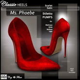 C&F Phoebe Classic Heels, Maitreya, Slink, Belleza & TMP - Scarlet Satin