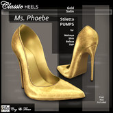 C&F Phoebe Classic Heels, Maitreya, Slink, Belleza & TMP - Gold Satin