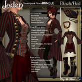 C&F Jaden Steampunk Pirate Bundle - BLACK/RED