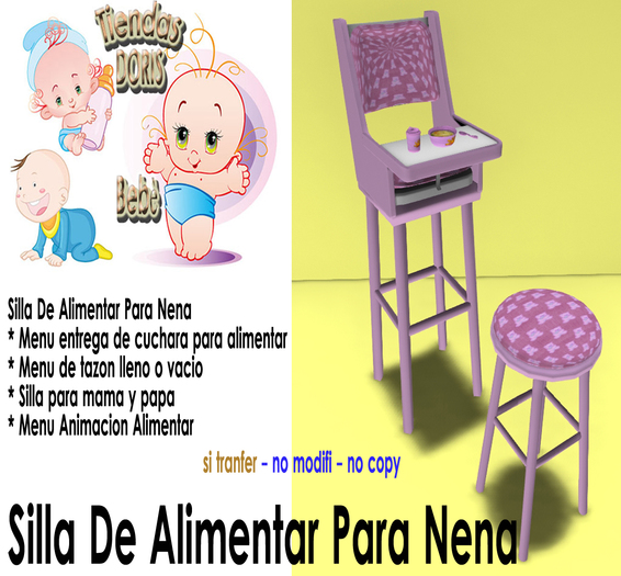 BOLSA Silla De Alimentar Para Nena