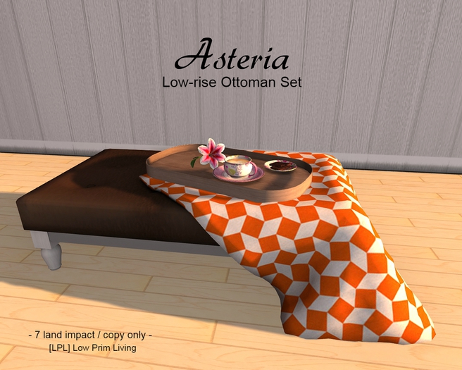 Asteria Low-rise Ottoman Set - texture changeable