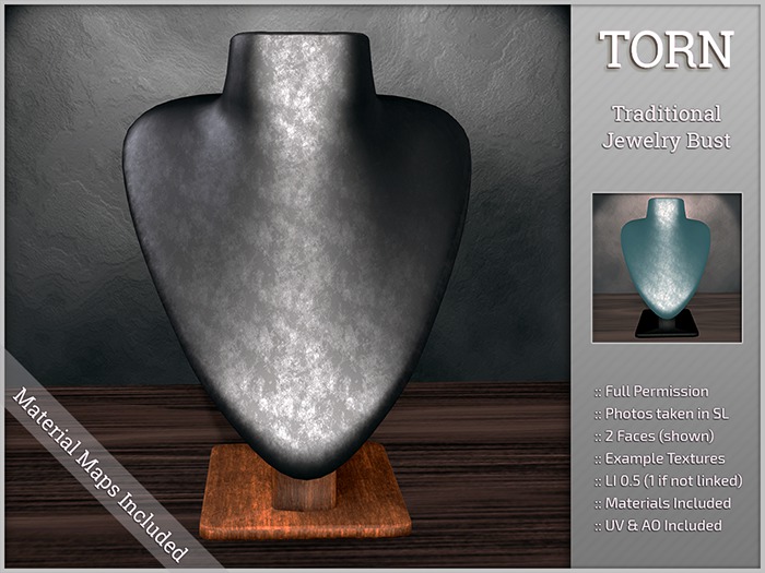 [T] Traditional Jewelry Bust Full Permission Mesh Set