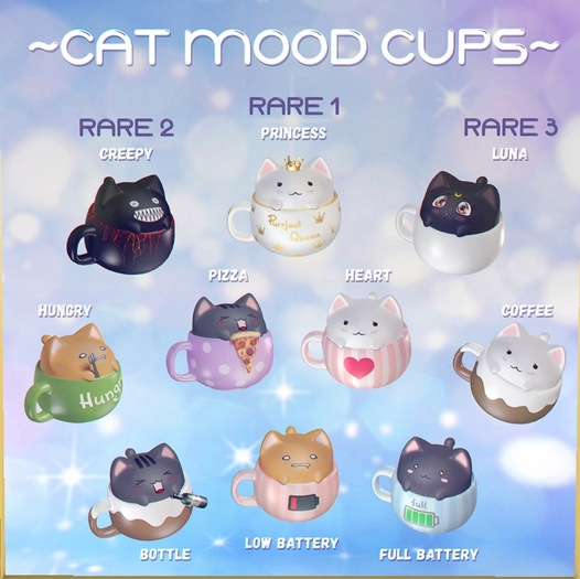~MR~Cat Mood Cups~ 'Full battery' (Add me)