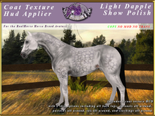 *E* RealHorse Coat Texture HUD [BOXED]  Lt Dapple Show Polish