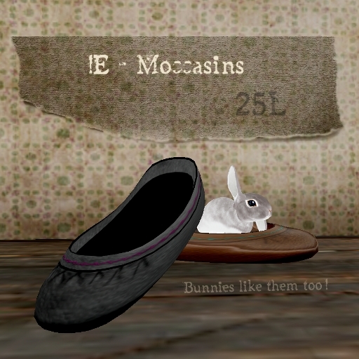 !E - Moccasins (Black and Brown)