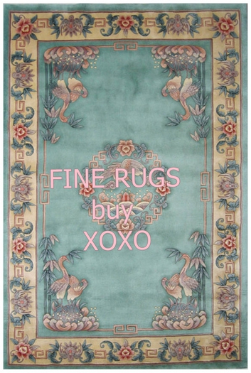 Chinese Carved Blue Rug