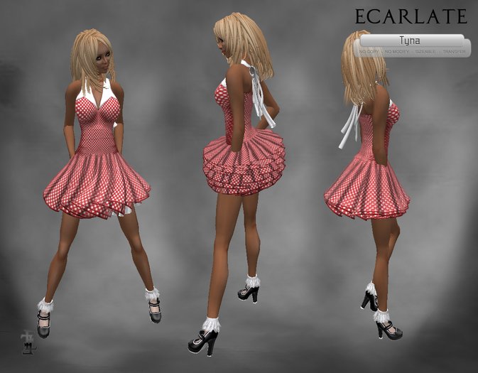 Ecarlate - Dress Gown Flower - Red / Robe decontracte Rouge - Tyna