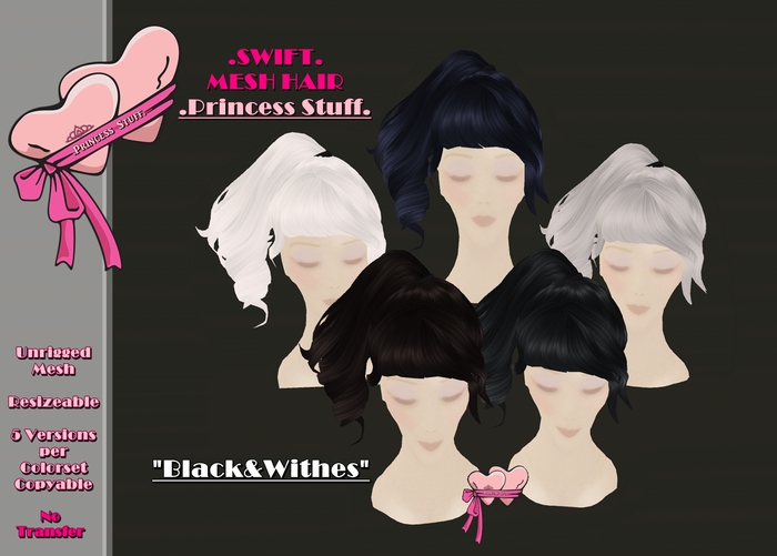 .Princess Stuff. "SWIFT" HAIR [B&W Set]