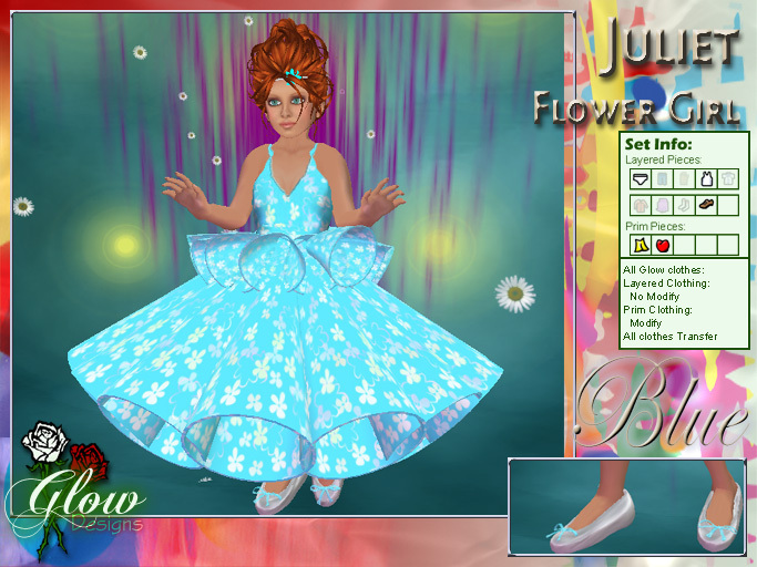 **GD** Wedding Juliet Flower Girl (Blue)