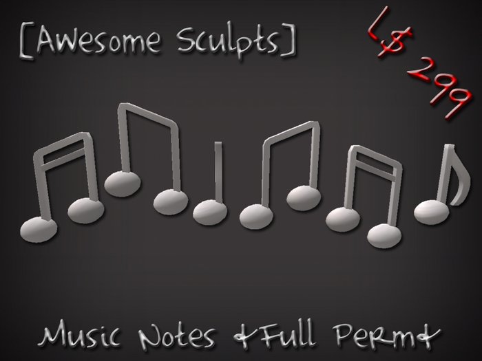 [Awesome Sculpts] Music Notes *Full Perm*