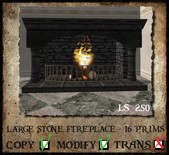 Lamor - Box Large stone fireplace