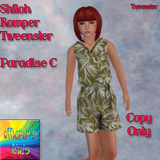 Shiloh Romper Tweenster Paradise C ~OpK~ Boxed