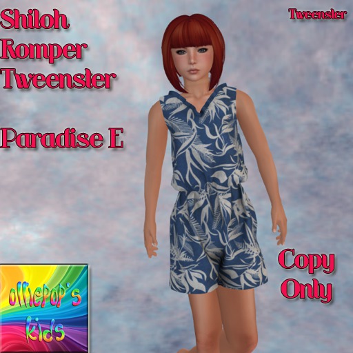 Shiloh Romper Tweenster Paradise E ~OpK~ Boxed