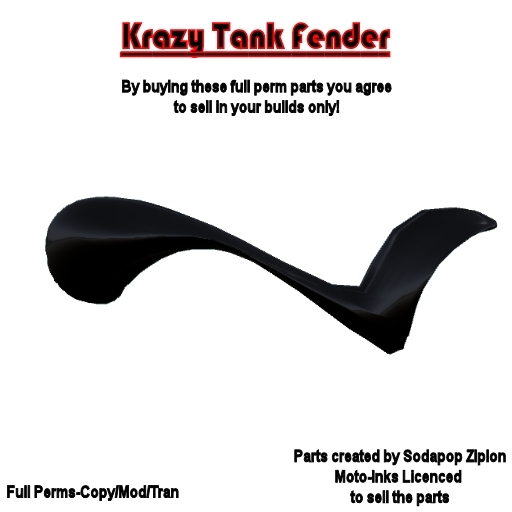 Motorcycle Krazy tank/2/fender