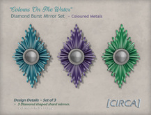 [CIRCA] - "Colours On The Water" Burst Mirror Set - Colours