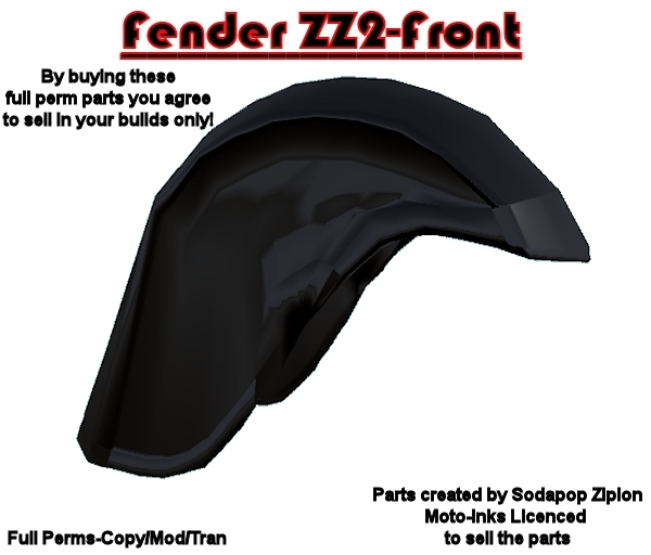Motorcycle zz v.1 front fender