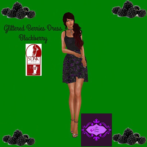 ~KCB~ Glittered Berries - Blackberry