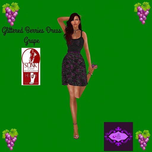 Glittered Berries - Grape
