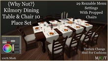 {Why Not?} Kilmory Dining Table & Chairs-10 Place Set-Boxed Promo