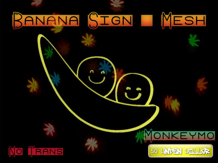 Banana - Sign - Mesh - Monkeymo