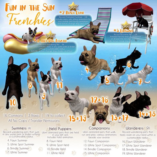 JIAN Fun Frenchies 2. Beach Chair BOX RARE