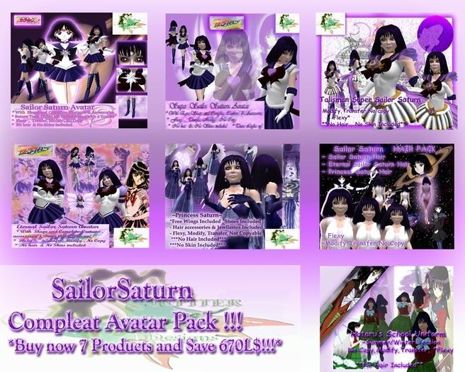 ♄  SAILOR SATURN COMPLEAT AVATAR PACK  ♄