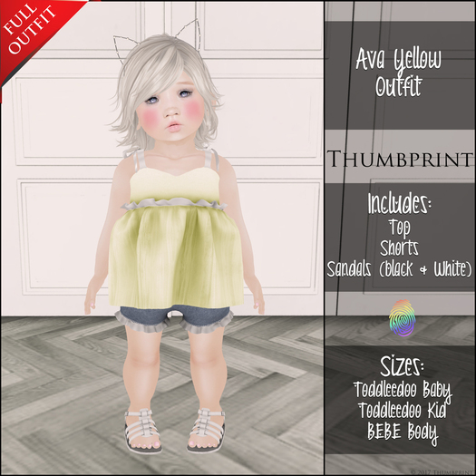 Thumbprint Ava Set Yellow