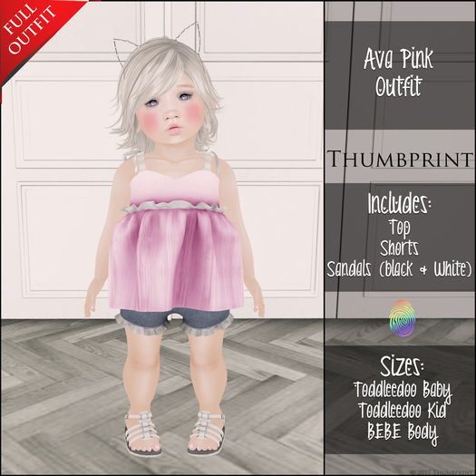 Thumbprint Ava Set Pink