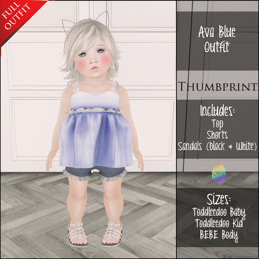 Thumbprint Ava Set Blue