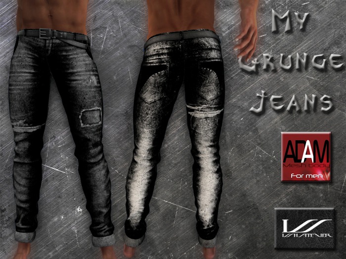 Grunge Black Jeans ADAM by WhatEver