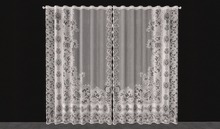 Bridal Lace Curtain on Rod - Retractable