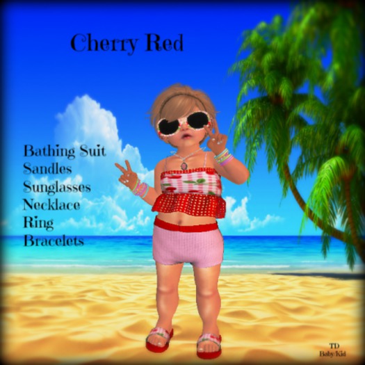 {SM}Cherry Red Bathing Suit (TD)