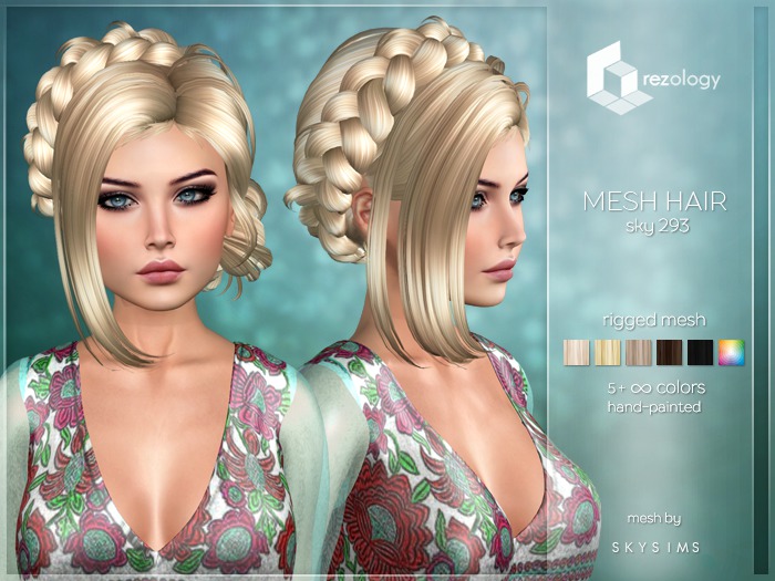 rezology Sky 293 (Bento RIGGED mesh hair) SK - 557 complexity