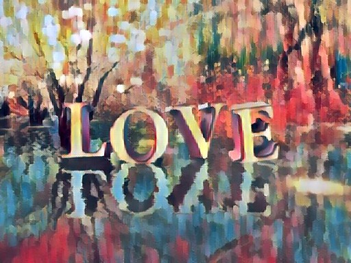 {FCB} Wall Decor: LOVE Sponge Painting