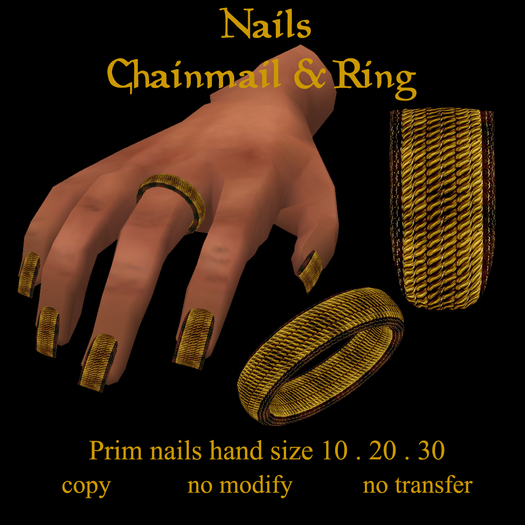 NASTY DOLL - NAILS CHAINMAIL & RING