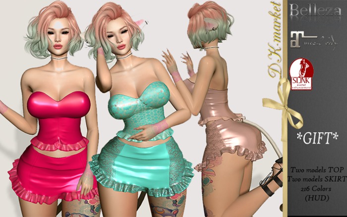 DK:: Outfit HUD 216 colors Two models