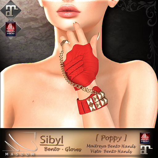 [[ Masoom ]] Sibyl Bento gloves Poppy