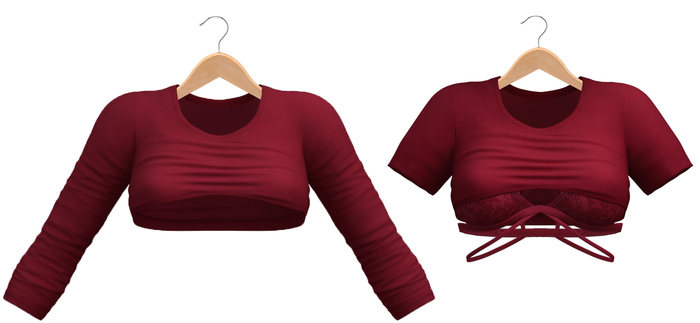Blueberry - Tinker Double Tops - Maitreya, Belleza (All), Slink Physique Hourglass - ( Mesh ) - Red