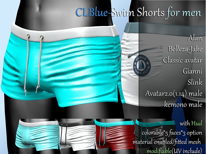 [demo]CLBlue-SwimShorts for men !!updated!!